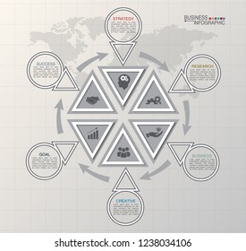 Infographic element data for business.  abstract banner element. 
6-steps concept. can be used web design or presentation. 
vector illustration background