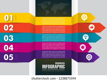 Infographic element data for business.  abstract banner element. 
5-steps concept. can be used web design or presentation. 
vector illustration background