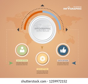 Infographic element data for business.  abstract banner element. 
3-steps concept. can be used web design or presentation. 
vector illustration background