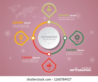 Infographic element data for business.  abstract banner element. 
4-steps concept. can be used web design or presentation. 
vector illustration background