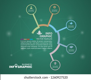 Infographic element data for business.  abstract banner element. 
5-steps concept. can be used web design or presentation. 
vector illustration background