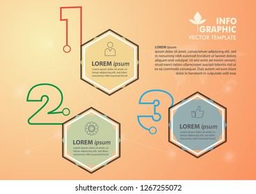 Infographic element data for business.  abstract banner element. 
3-steps concept. can be used web design or presentation. 
vector illustration background