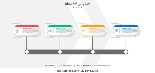 diseño de elementos infográficos 4 step, planificación de infografías
