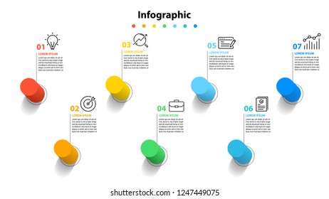 infographic element design 7 step, infochart planning