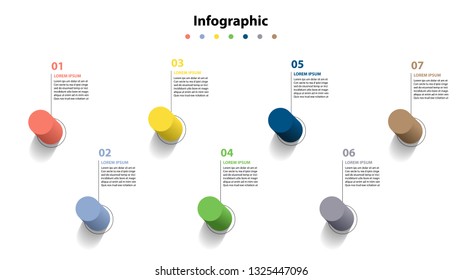 infographic element design 7 step, infochart planning