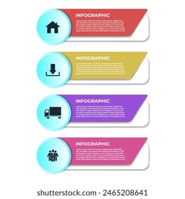 Infographic element design assets with modern style