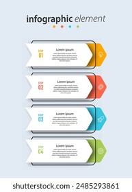 Infographic element design presentation business timeline with 5 steps, options. can be used for workflow diagram, info chart, web design. vector illustration.