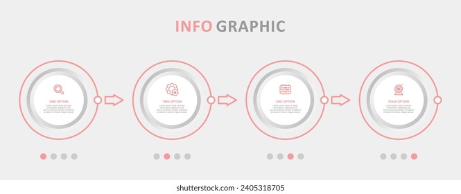 Infographic element design template, business concept with several steps or options