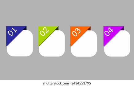 Infographic element design template for business concept with four steps options, Banner with label vector and coppy space for text, Workflow layout and diagram