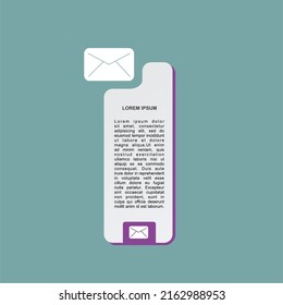 Infographic element email icon for your bussines presentations ang website design