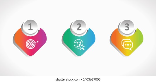 The infographic element is equipped with supporting icons. Has a variety of colors and color gradations. Business infographics and presentations. Vector infographic