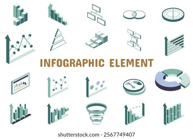 Infographic Element Flat Vector Illustration Icon Sticker Set Design Materials