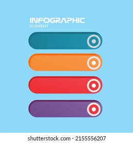 Elemento infográfico de color completo, 3d, vector, edición, elemento gráfico