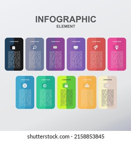 Infographic element full set icon for digital design or web design