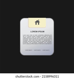 Icono de inicio de elemento de infografía para diseño digital o plantilla de diseño web