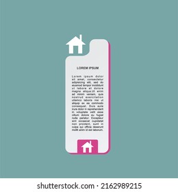 Infographic element home icon for your bussines presentations ang website design