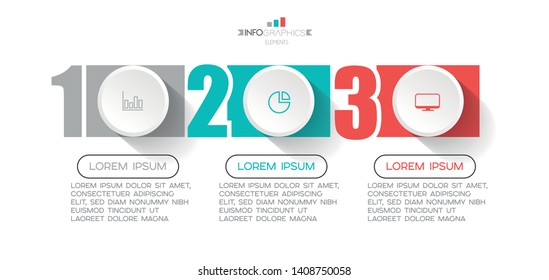 Infographic element with icons and 3 options or steps. Can be used for process, presentation, diagram, workflow layout, info graph, web design. Vector illustration.