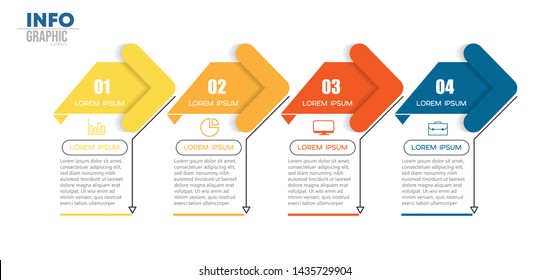 Infographic Element Icons 4 Options Steps Stock Vector (Royalty Free ...