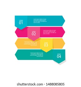 Infographic element with icons and 4 options or steps. Can be used for process, presentation, diagram, workflow layout, info graph, web design. Vector illustration.
