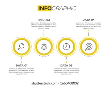 Infographic element with icons. Can be used for process, presentation, diagram, workflow layout, info graph, web design. Vector illustration.

