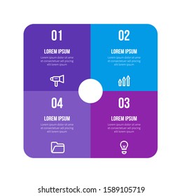 Infographic element with icons and options 