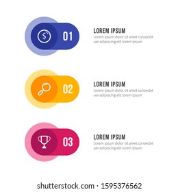 Infographic element with icons and options