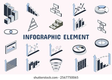 Infographic Element Lineal Color Vector Illustration Icon Sticker Set Design Materials