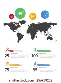 Infographic Element map and icon concept