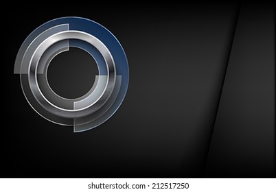The infographic element on black background