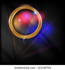 The infographic element on dark abstract background