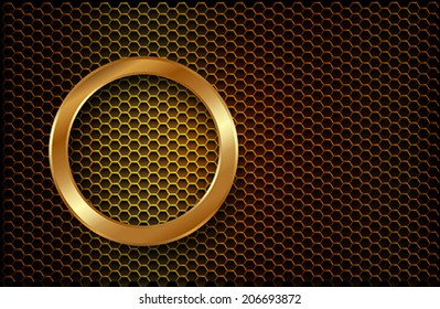 The infographic element on metallic background