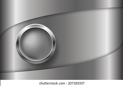 The infographic element on metallic background