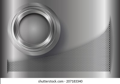 The infographic element on metallic background