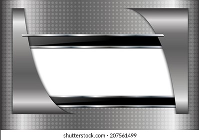 The infographic element on metallic background