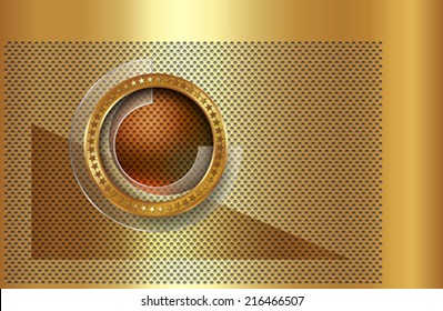 The infographic element on metallic background