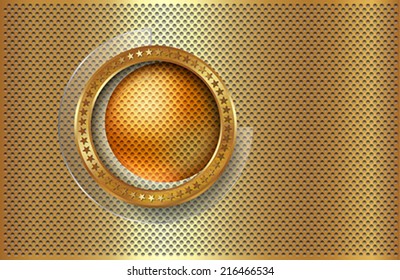 The infographic element on metallic background