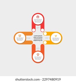 Infographic element for process flow presentations