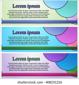 Info-graphic element set.  Abstract 3d paper info-graphic for your business presentations. Design banners template/graphic or website layout. Set of colorful stickers. Vector illustration  