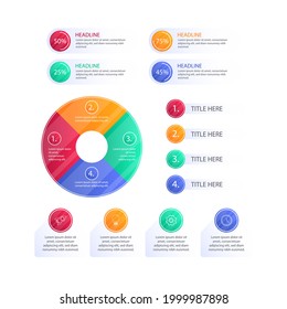 Infographic element set. Business information graph, economic graphic, diagram, growth chart. Presentation template. Web data analysis, marketing infograph construction. Vector illustration.