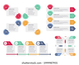 Infographic element set. Business information graph, economic graphic, diagram, growth chart. Presentation template. Web data analysis, marketing infograph construction. Vector illustration.