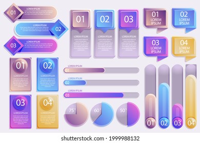 Infographic element set. Business information graph, economic graphic, diagram, growth chart. Presentation template. Web data analysis, marketing infograph construction. Vector illustration.