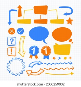Infografik-Element-Set. Konjunkturdiagramm, Diagramm, Wachstumstabelle. Präsentationsvorlage. Webdatenanalyse, Marketing-Infografik-Konstruktion. Vektorgrafik.
