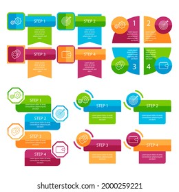 Infographic element set. Business information graph, economic graphic, diagram, growth chart. Presentation template. Web data analysis, marketing infograph construction. Vector illustration.