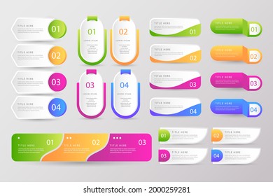Conjunto de elementos infográficos. Gráfico de información empresarial, gráfico económico, diagrama, gráfico de crecimiento. Plantilla de presentación. Análisis de datos web, construcción de infografías de marketing. Ilustración vectorial.