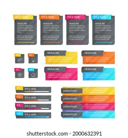 Infographic element set. Business information graph, economic graphic, diagram, growth chart. Presentation template. Web data analysis, marketing infograph construction. Vector illustration.