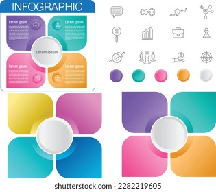 Infographic element step template png. and power point design