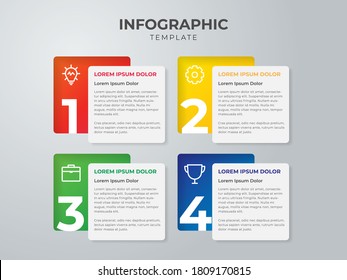 infographic element template with 4 point, bullet, numbering and icons vector