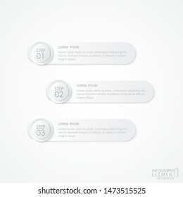 Infographic element template for business with 3 options, steps or processes. Can be used for workflow layout, diagram, web design, presentation or number options. Vector illustration EPS10.