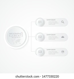 Infographic element template for business with 3 options, steps or processes. Business Presentation. Vector illustration EPS10.