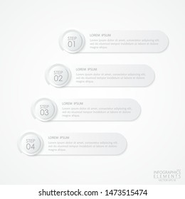 Infographic element template for business with 4 options, steps or processes. Can be used for workflow layout, diagram, web design, presentation or number options. Vector illustration EPS10.